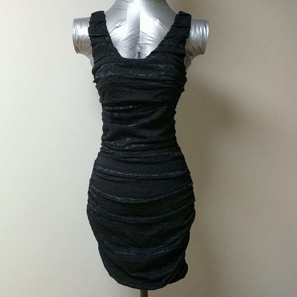 Express Black Mini Gathered Lace
